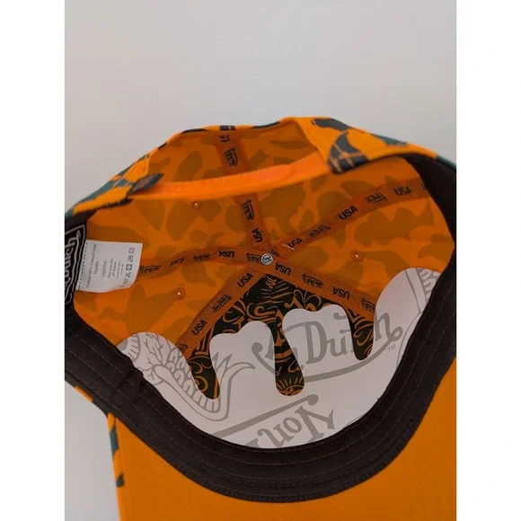 Von Dutch‎ Hat Cap Camo Trucker Embroidered Snapback Orange Brand New Authentic - Picture 5 of 6